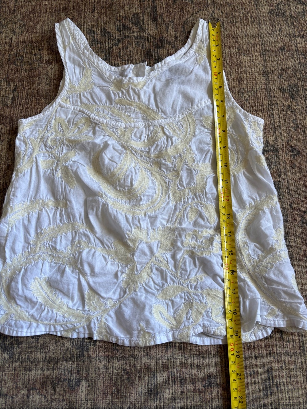 Gap White Embroidered Sleeveless Blouse Top Size XS - Picture 9 of 9